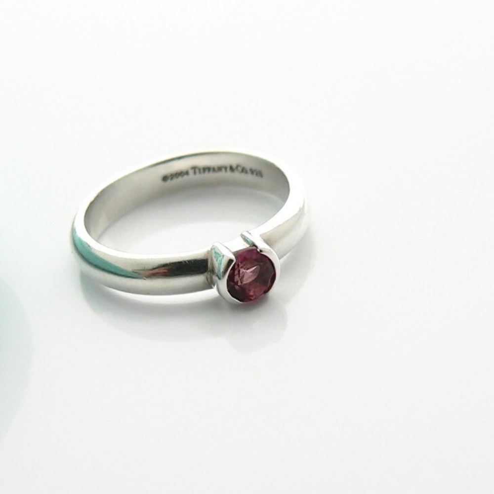 Authentic Tiffany & Co Pink Tourmaline Ring